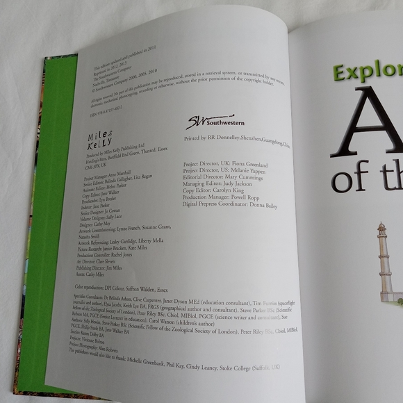 " Explore & Learn Atlas of the World " Kids Book Elementary Homeschool Hardcover - Picture 2 of 16